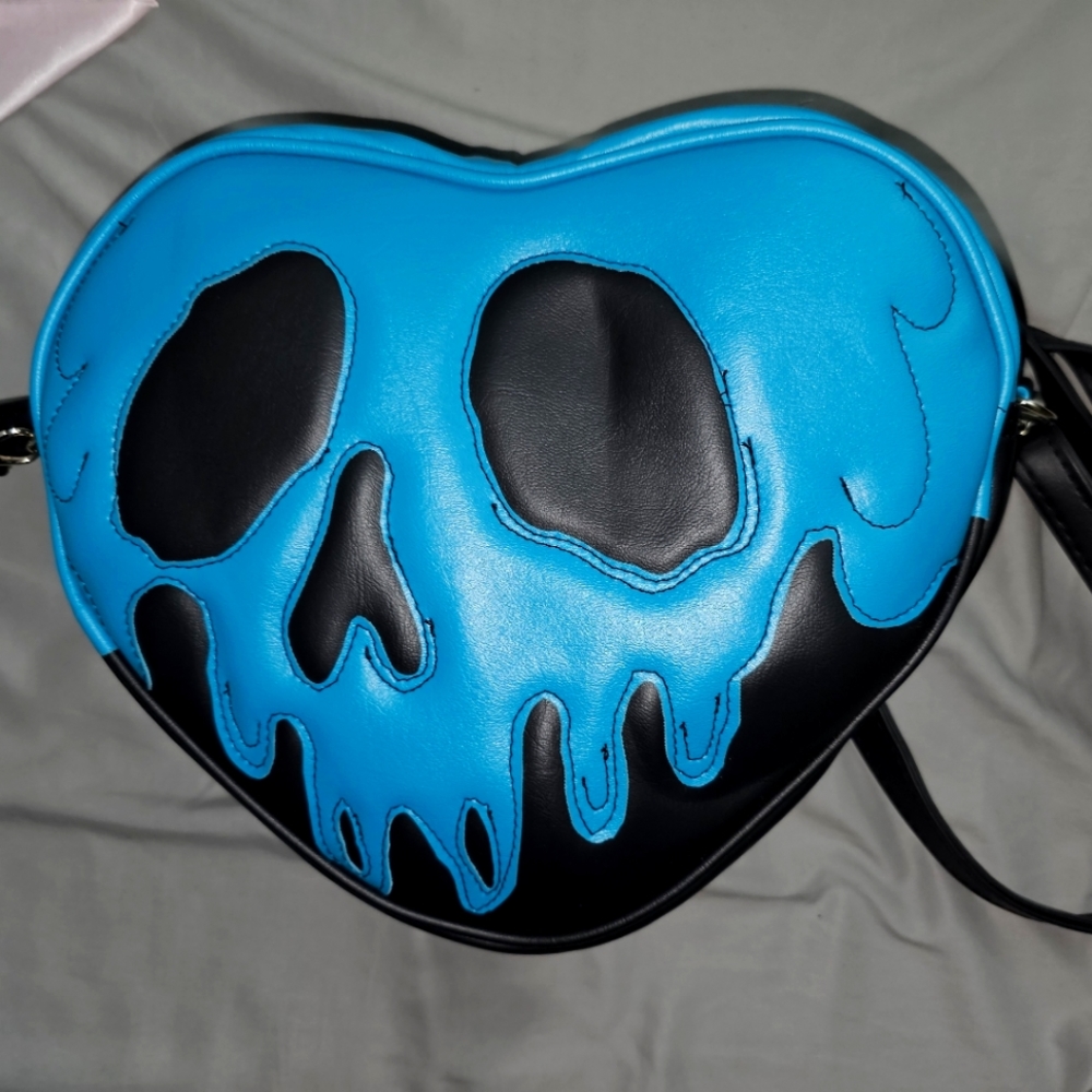Teal and Black Poison Apple Crossbody